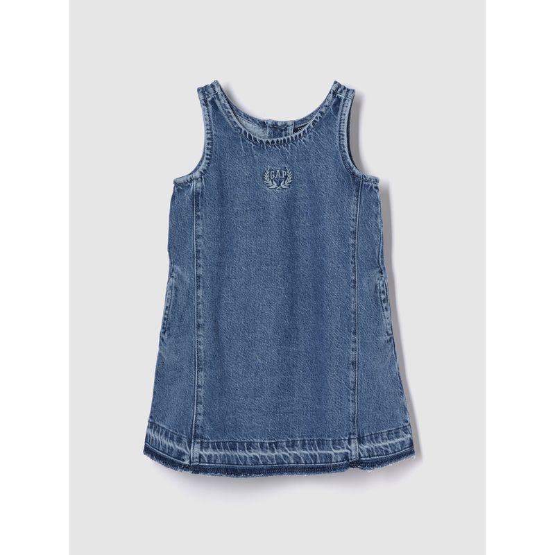 GAP - Vestido Toddler Niña Logo Denim Azul Gap