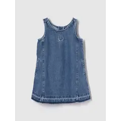 GAP - Vestido Toddler Niña Logo Denim Azul