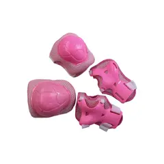 GENERICO - SET DE PROTECCION INFANTIL RODILLERAS Y CODERAS ROSADO