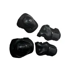 GENERICO - SET DE PROTECCION INFANTIL RODILLERAS Y CODERAS NEGRO