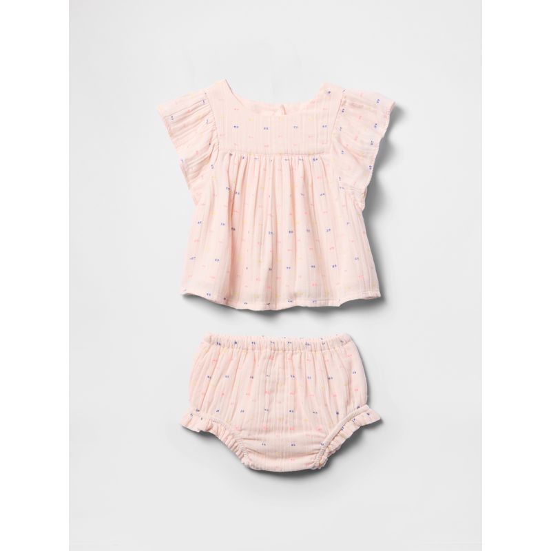 GAP - Outfit Set Bebe Niña Clip Dot Rosado Gap