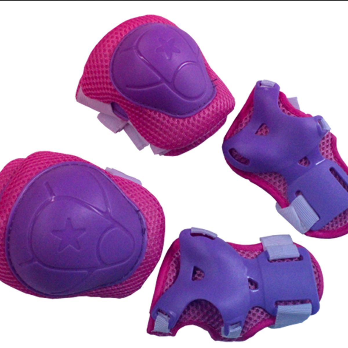 GENERICO - SET DE PROTECCION INFANTIL RODILLERAS Y CODERAS MORADO