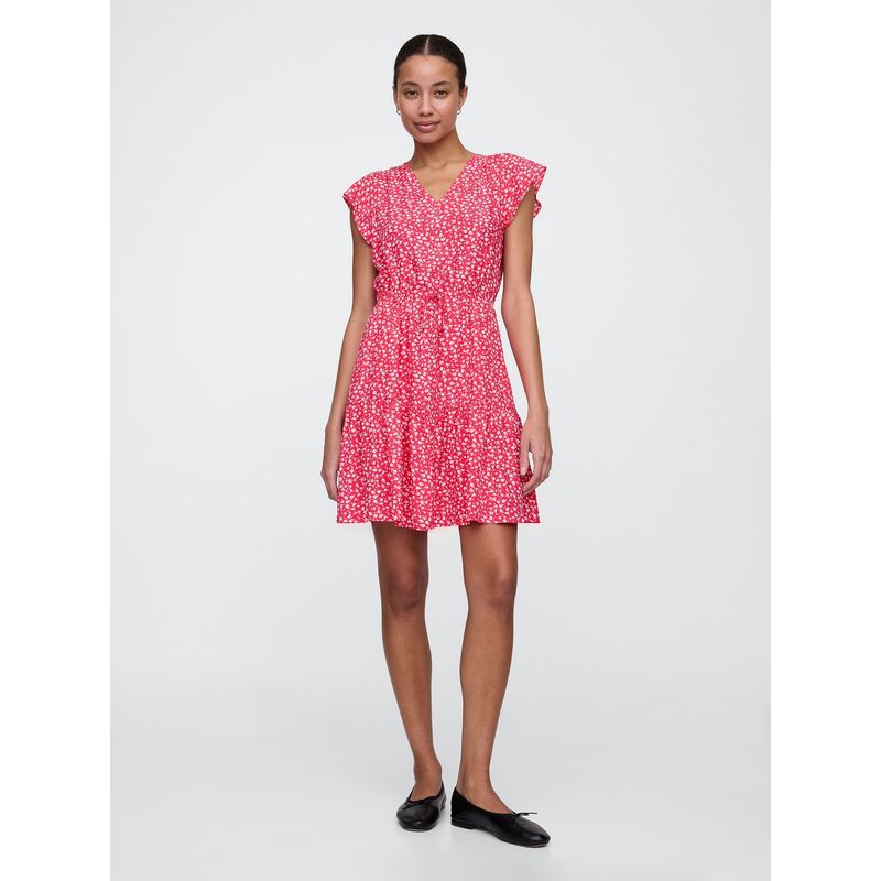 GAP - Vestido Mujer Tie Waist Rosado Gap
