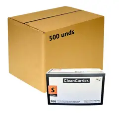 CLEANCARRIER - Guantes Nitrilo Negro S/polvo Talla S 500 Unid
