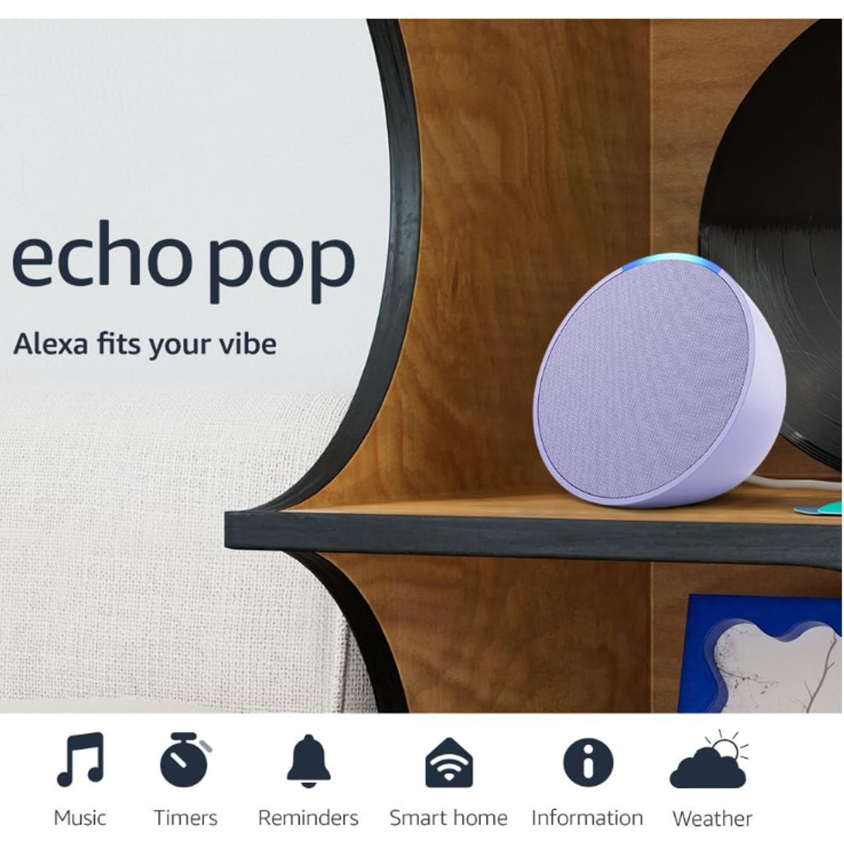 AMAZON - Parlante Smart - Amazon Echo Pop - Asistente de Voz - Alexa