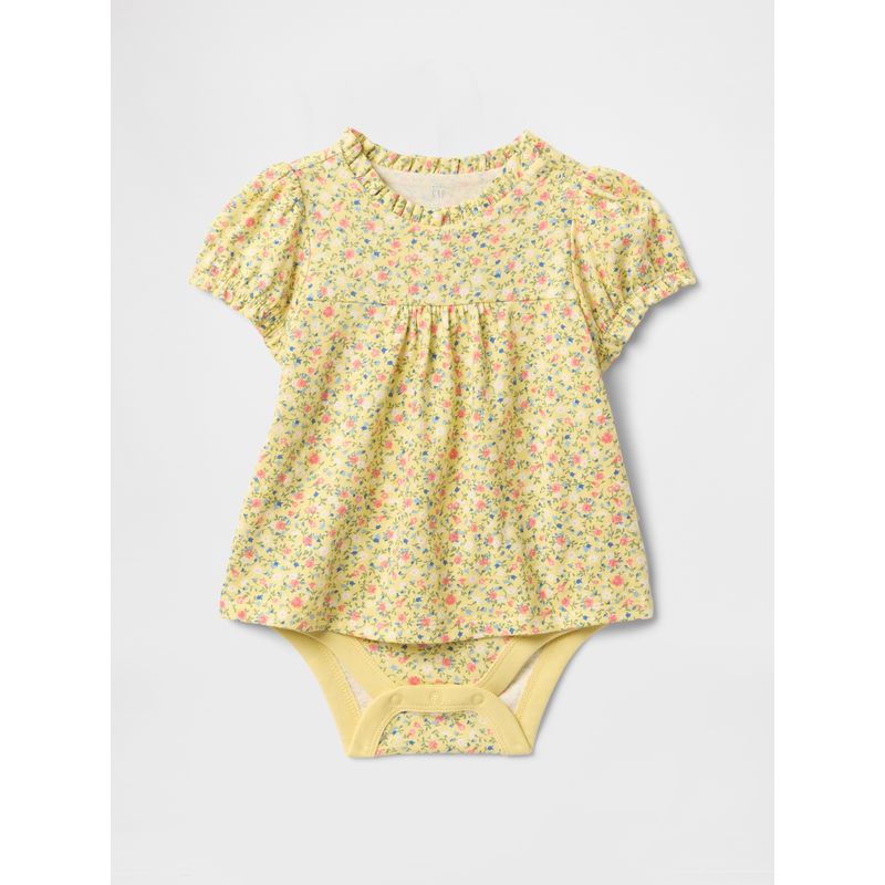 GAP - Pilucho Bebe Niña Manga Puff Amarillo Gap