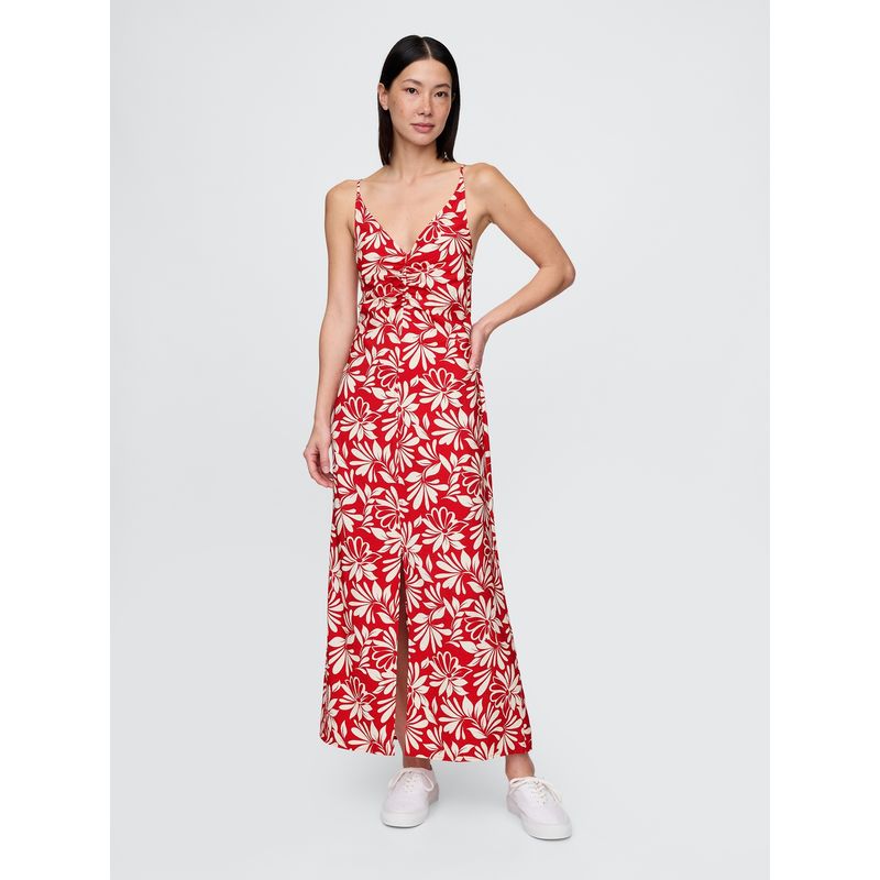 GAP - Vestido Mujer Maxi Tie-Back Rojo Gap