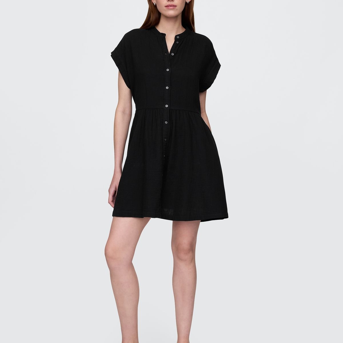 GAP - Vestido Mujer Shirt Min Negro Gap