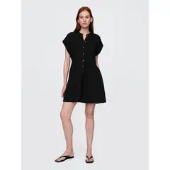 GAP - Vestido Mujer Shirt Min Negro