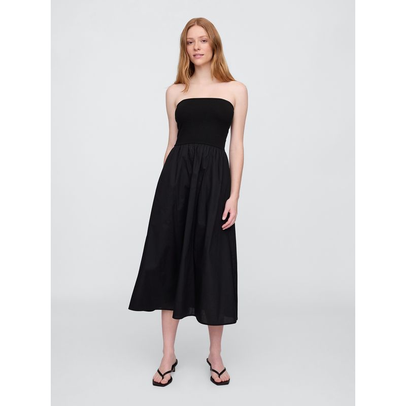 GAP - Vestido Mujer Maxi Strapples Tube Negro Gap