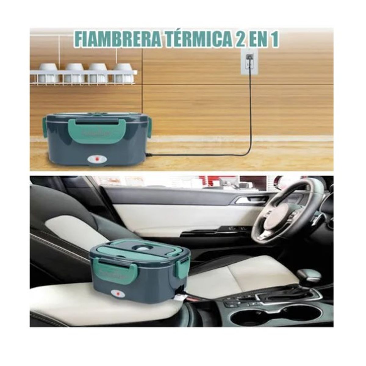 ESHOPANGIE - Lonchera Eléctrica Cigarrera Termo Comida Taper Lunch Box