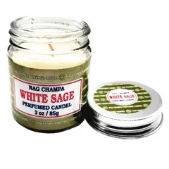 LA CASA DE LOS AROMAS - Vela Aromática Salvia Blanca 24hrs - Nag Champa