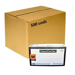 CLEANCARRIER - Guantes Nitrilo Negro Talla M Pack X 500 Unid