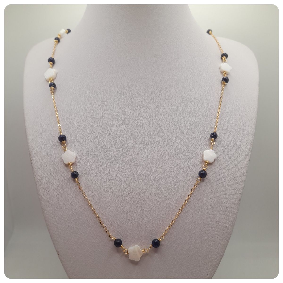 CAT JOYAS - Collar y aros lapislázuli con nácar