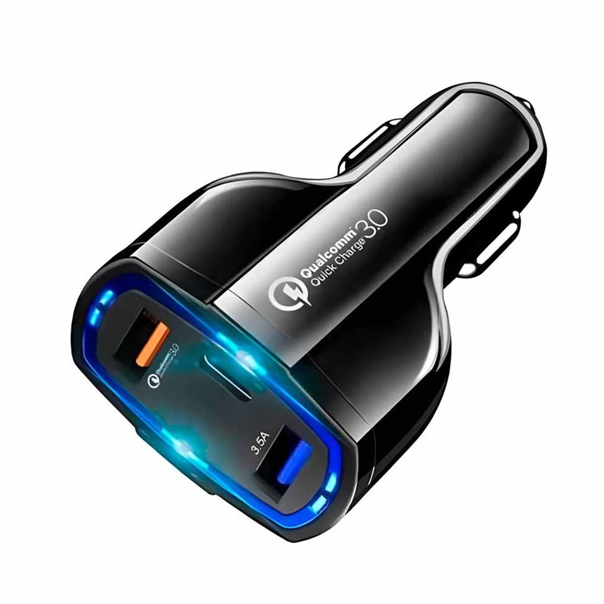 EON - Cargador USB Para Auto 3 Puertos Carga Rápida
