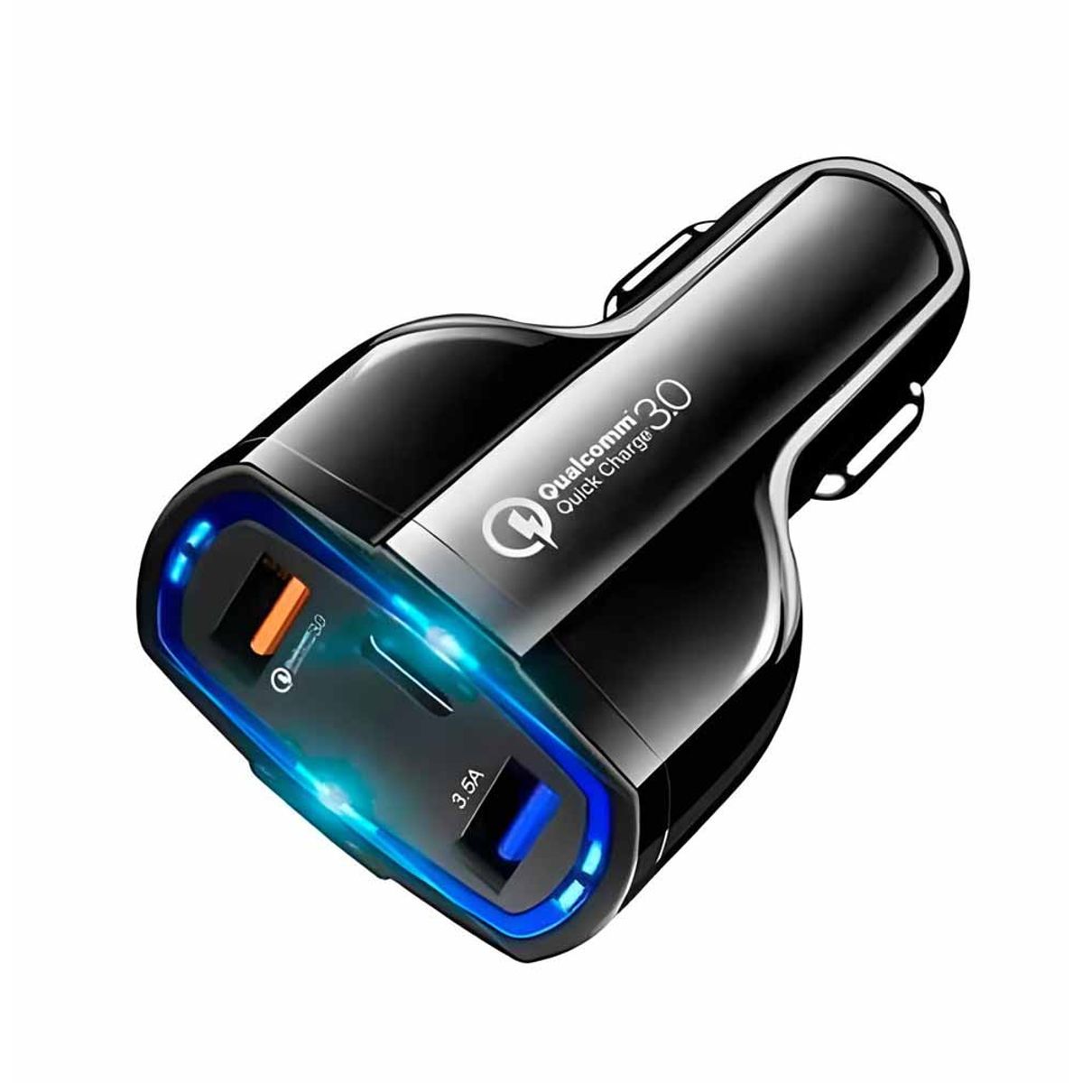 EON - Cargador USB Para Auto 3 Puertos Carga Rápida