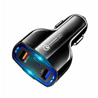 Cargador USB Para Auto 3 Puertos Carga Rápida