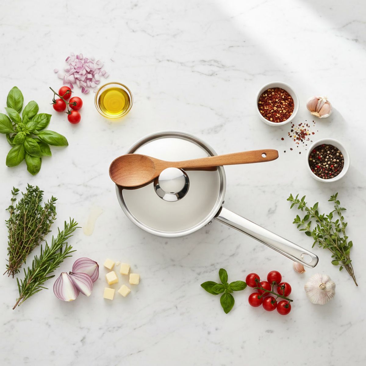 WENS - Olla Cazo Wens 16cm 1700mL Serie 400 Acero Inoxidable