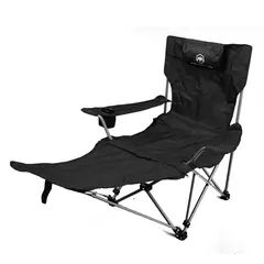 GENERICO - Silla Plegable Reclinable Con Reposapiernas Desmontable