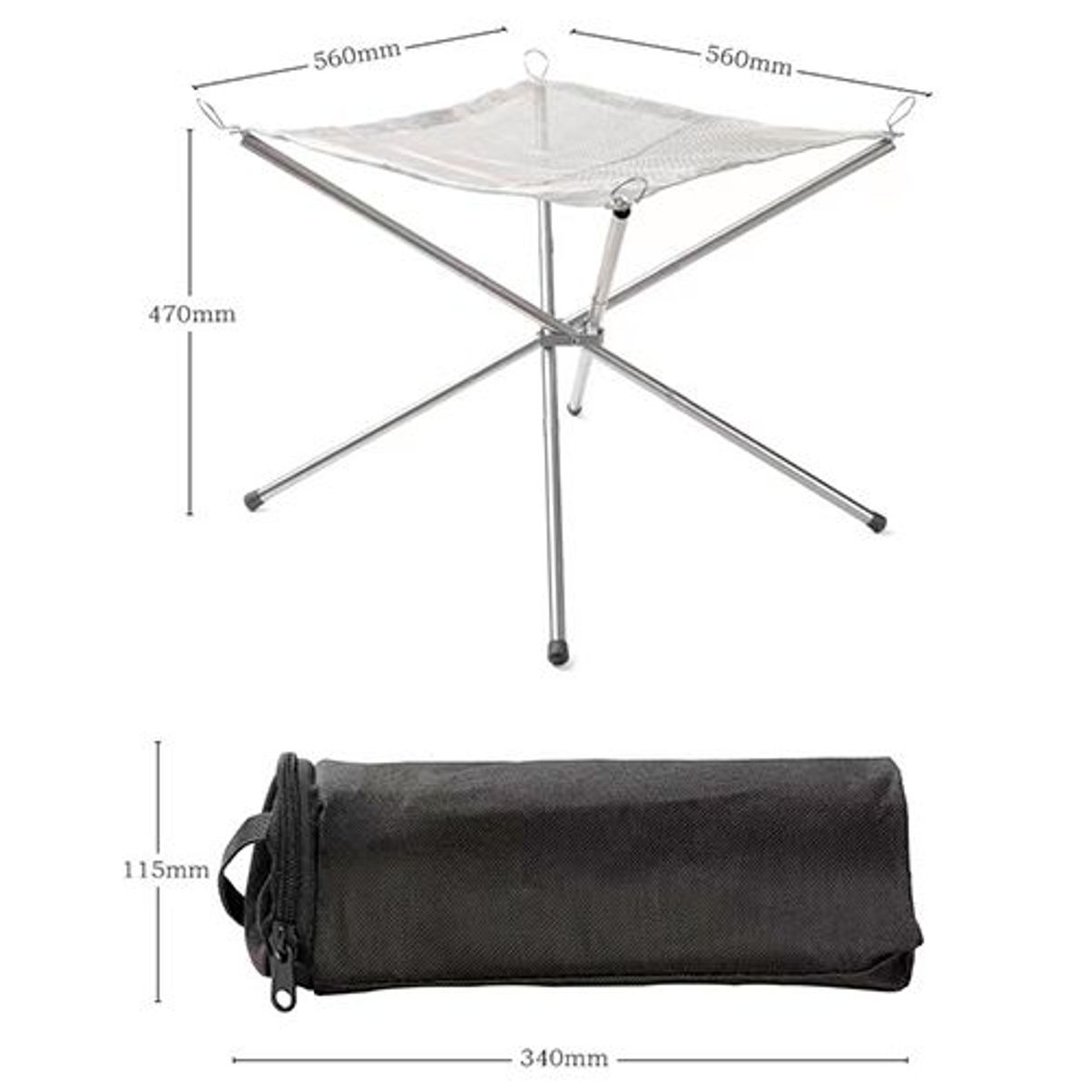 GENERICO - Chimenea Plegable De Malla Para Fogata