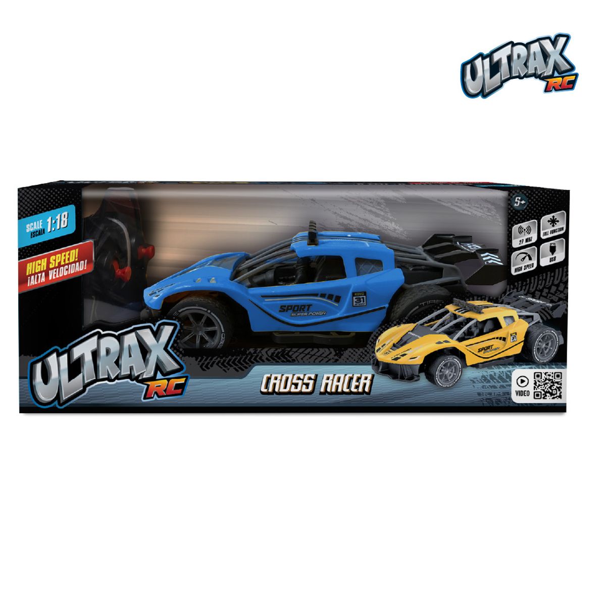 ULTRAX - Juguete Auto a Control Remoto y Batería Recargable 24 cm