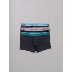 CALVIN KLEIN - Pack 3 Bóxers Low Rise Trunk Micro Stretch Negro