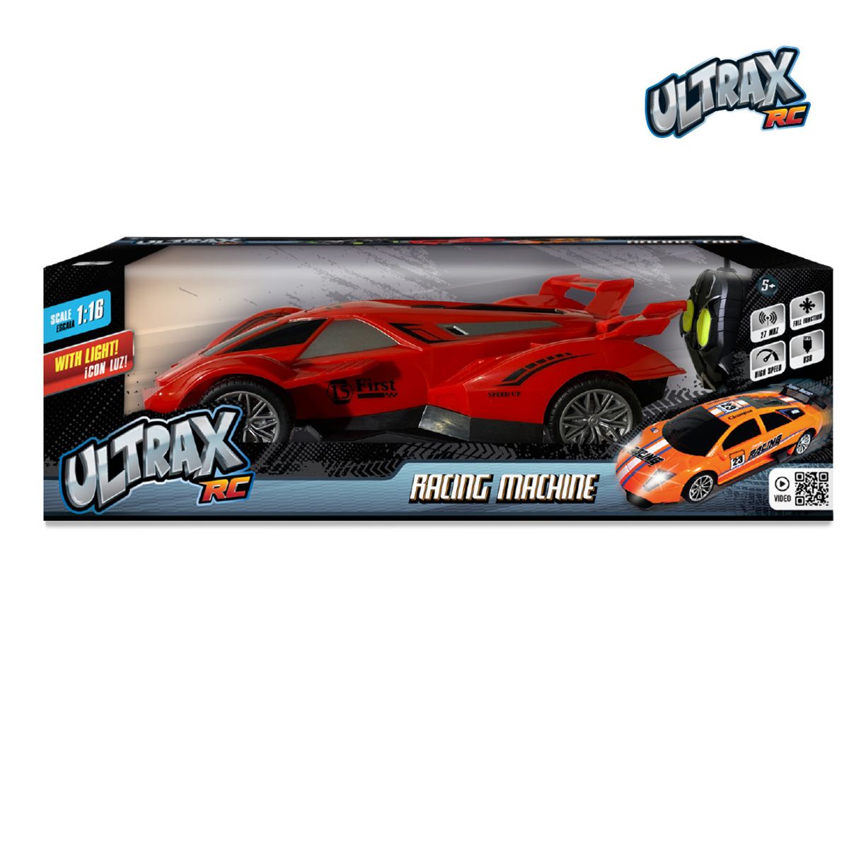 ULTRAX - Juguete Auto a Control Remoto con Batería Recargable 30 cm