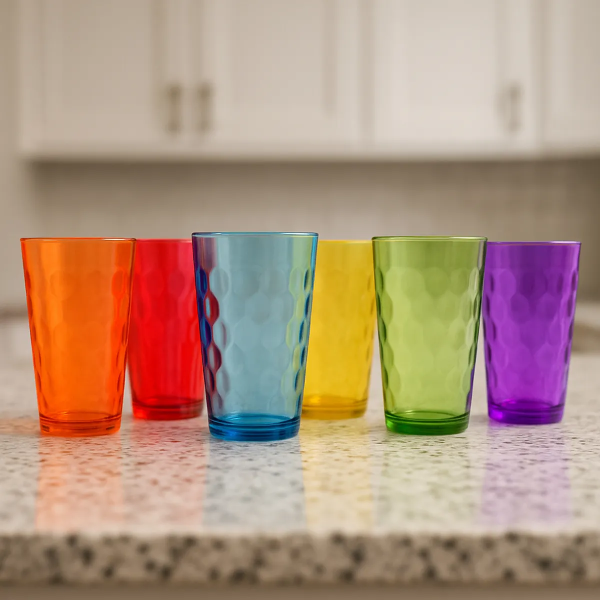 MICA - Set de Vasos Mica Dots de Vidrio 6 Unidades