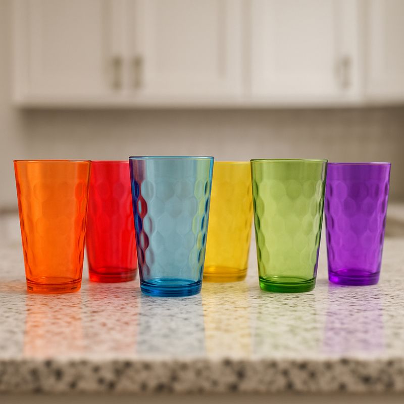 MICA - Set de Vasos Mica Dots de Vidrio 6 Unidades