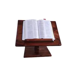 GENERICO - Pedestal Atril Madera Para Libro Lectura Nogal Vitrificado Nogal