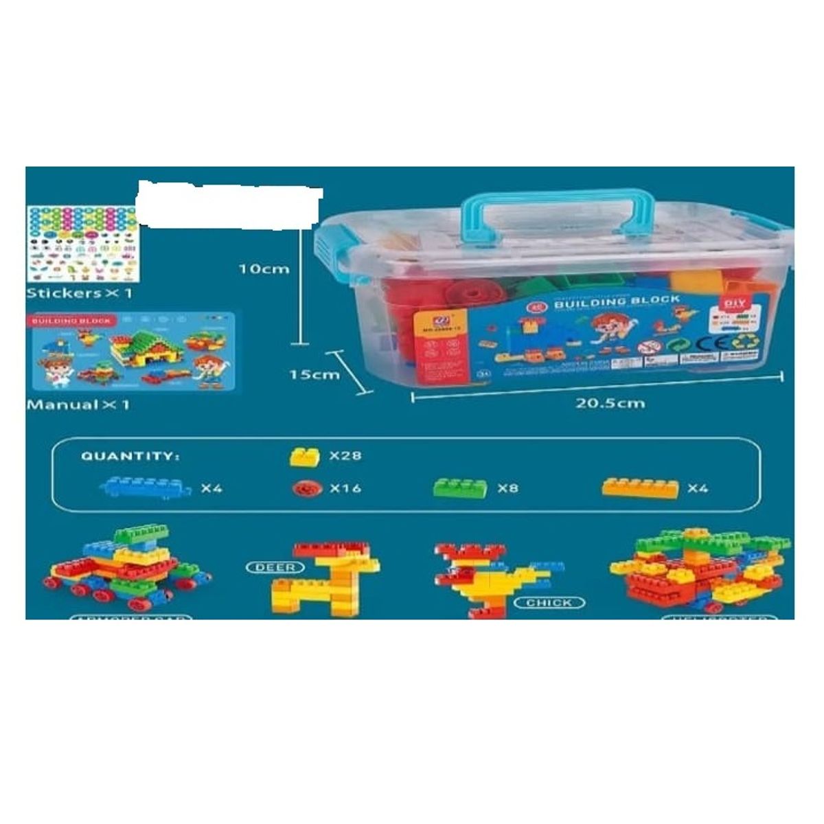 GENERICO - Juguete caja lego armables 60unds