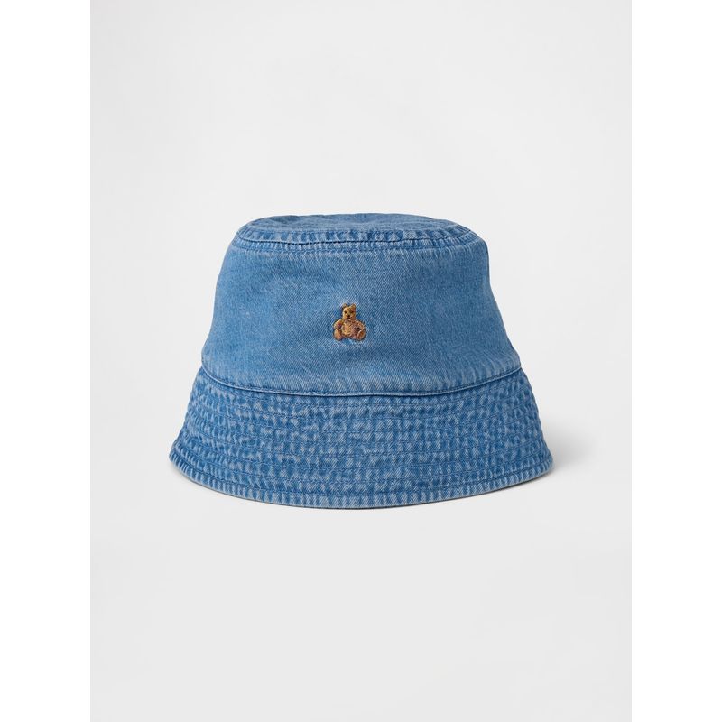 GAP - Gorro Bebe Niño Bucket Bear Denim Azul Gap