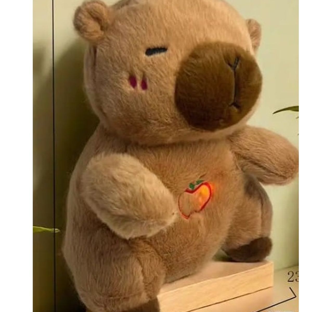 GENERICO - Peluche suave Cabybara 27 cm respira, musica, luz