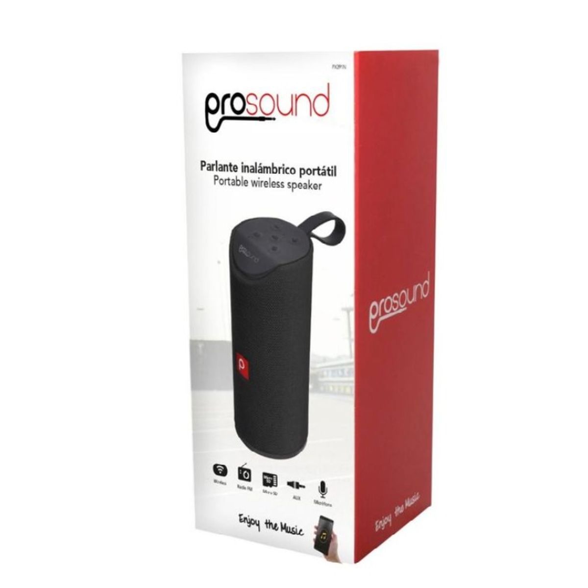 PROSOUND - Parlante Inalámbrico Bluetooth Portátil Recargable Prosound Negro