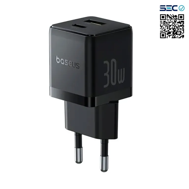 Cargador Rapido Palm Cluster USB y Tipo C 30W Negro