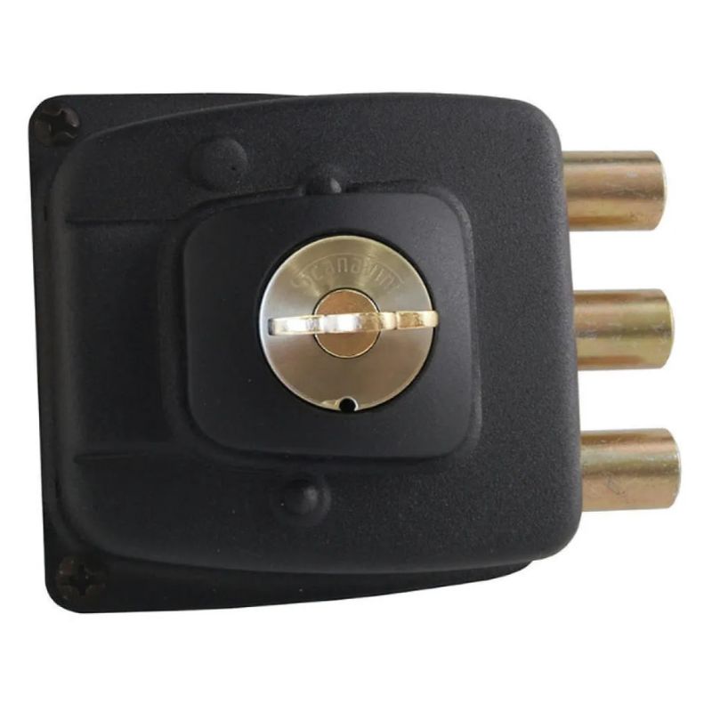 SCANAVINI - Cerradura De Sobreponer 2070-cin Seguridad Reja Scanavini Color Negro