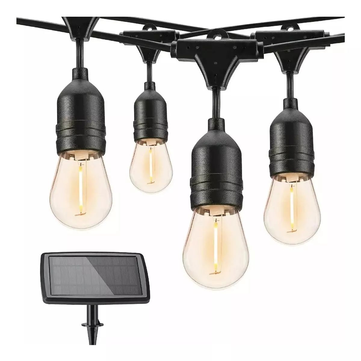 SHOP EHOME BAG - luces Guirnalda Solar Vintage Impermeable Con 10  Ampolletas 10 METROS
