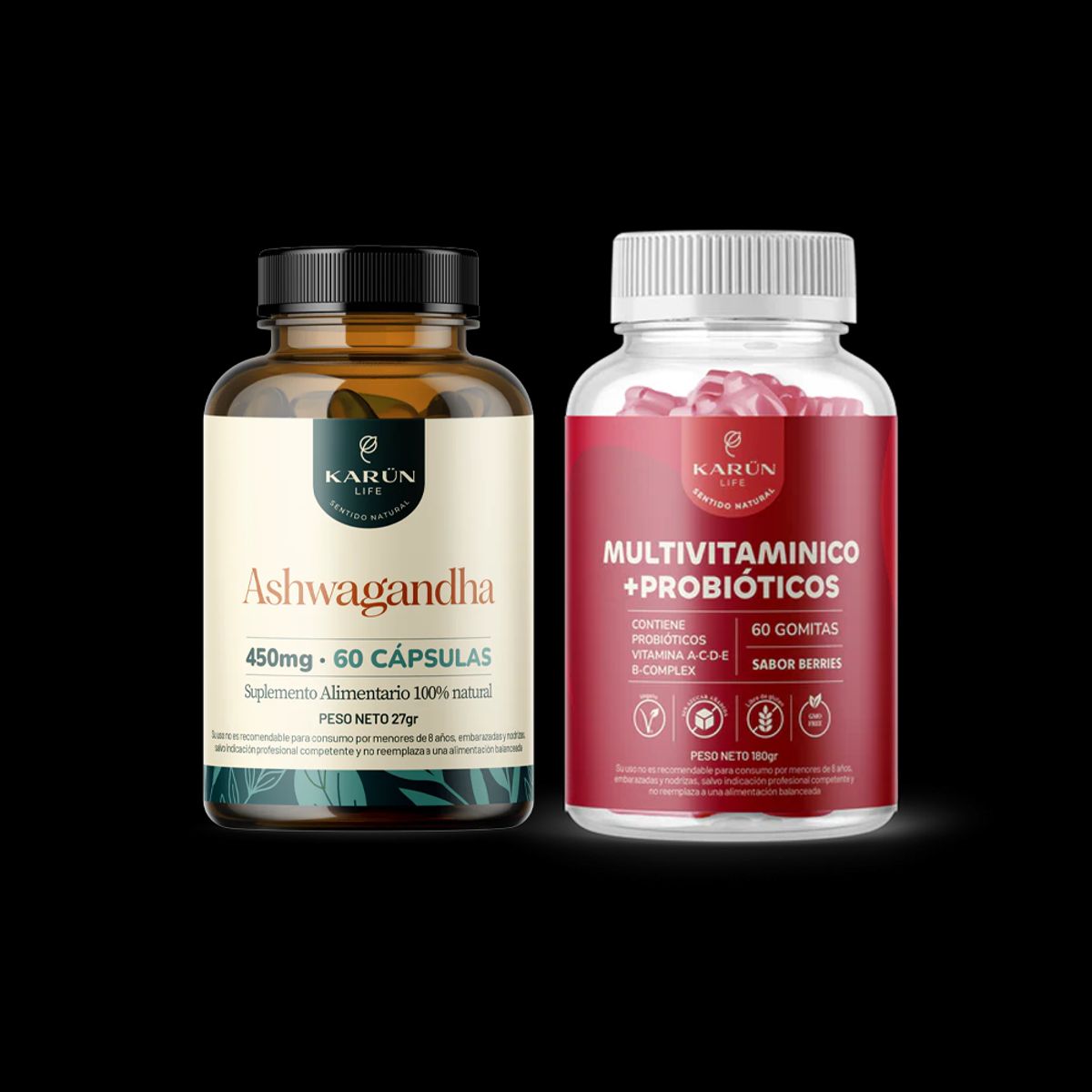 KARUNLIFE - Pack Energía Serena Ashwagandha + Multivitamínico Karun Life