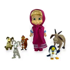 MASHA Y EL OSO - Set de Animales de Masha –6 Figuras -