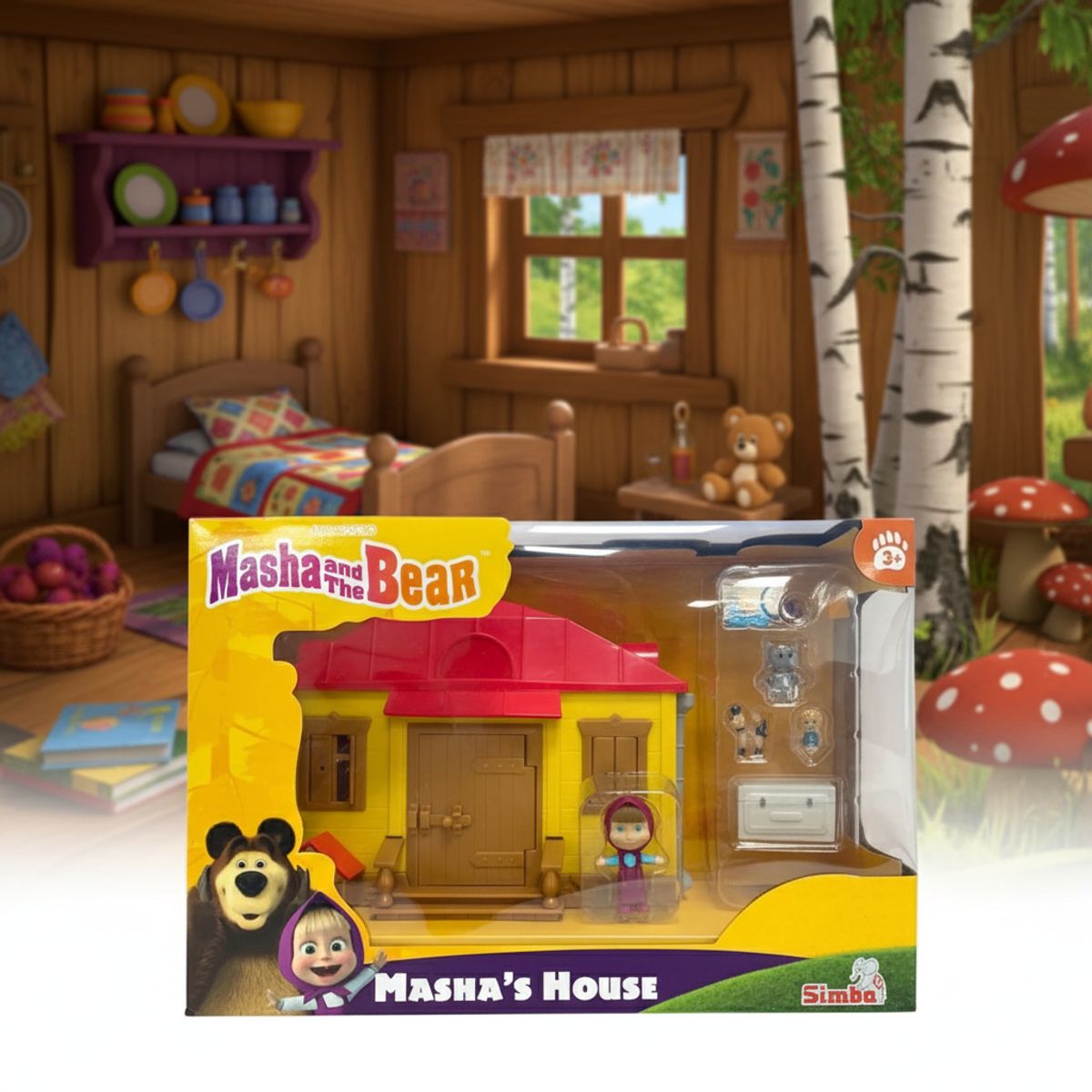 MASHA Y EL OSO - Juguete Casa Masha Set de Juego - Masha Y El Oso