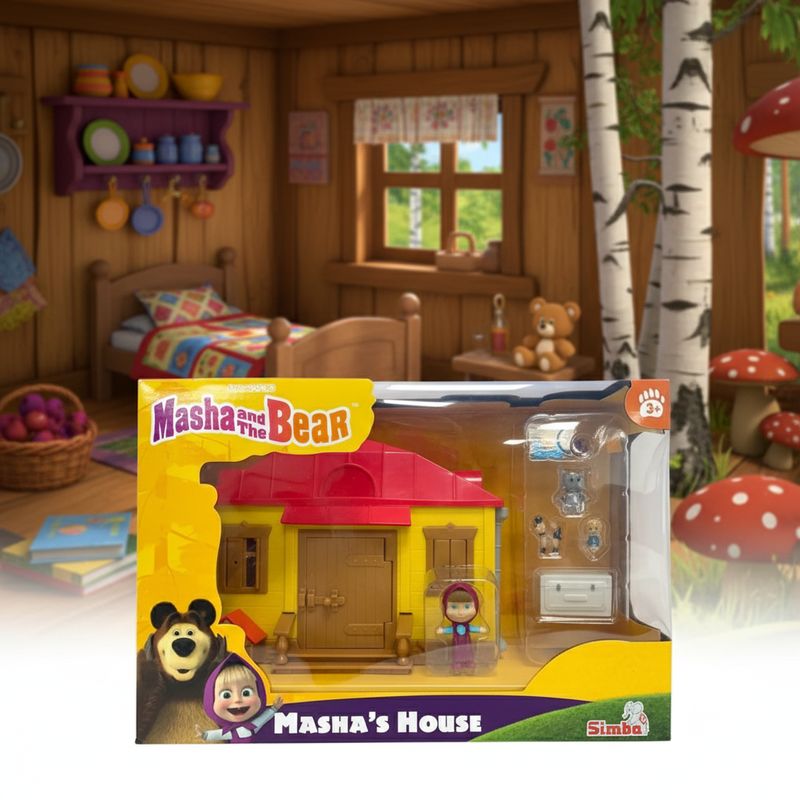 MASHA Y EL OSO Juguete Casa Masha Set de Juego Masha Y El Oso