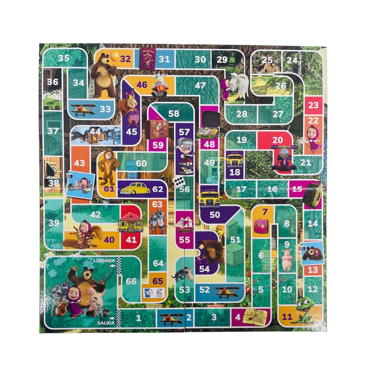 MASHA Y EL OSO - Juego de Mesa Paseo Por El Bosque - Masha Y El Oso