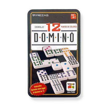 Imagen 2 del producto Juego de Mesa Dominó 12 Caja Metálica -