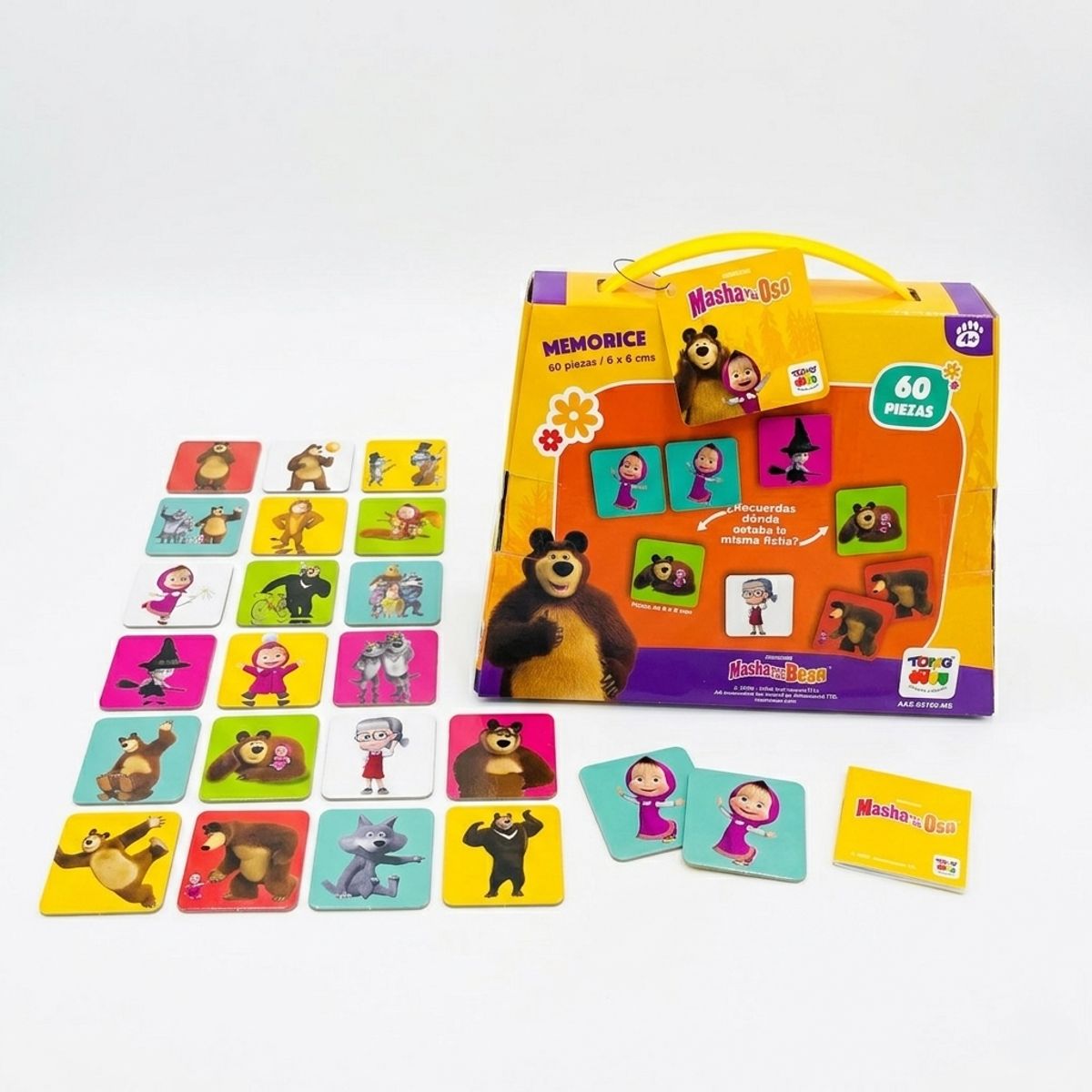 MASHA Y EL OSO - Juego de Mesa Memorice 60 Piezas - Masha