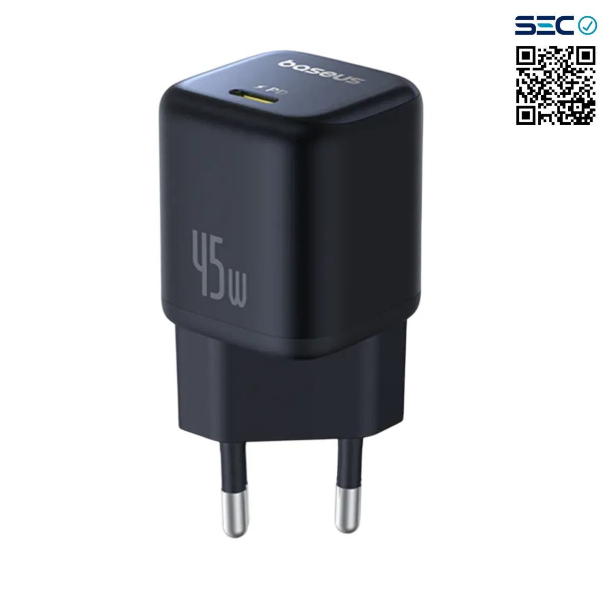 BASEUS - Cargador Rápido Baseus PicoGo GaN6 USB C 45W Negro