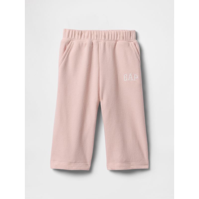 GAP - Pantalón De Buzo Bebe Niña Wide Leg Soft Rosado Gap