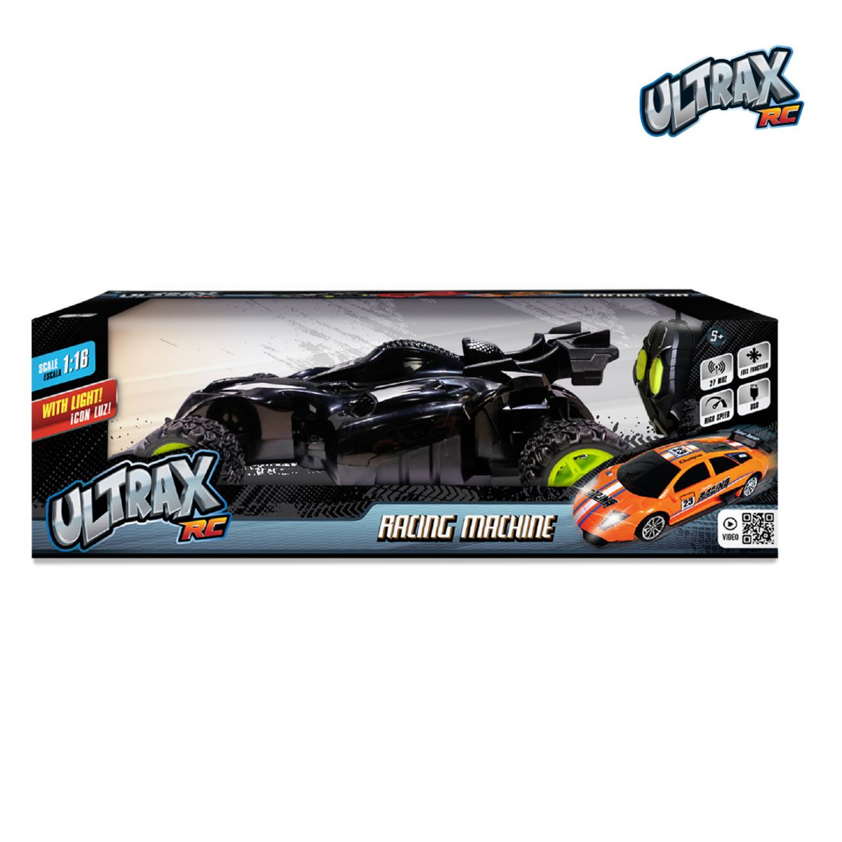 ULTRAX - Juguete Auto a Control Remoto con Batería Recargable 25 cm