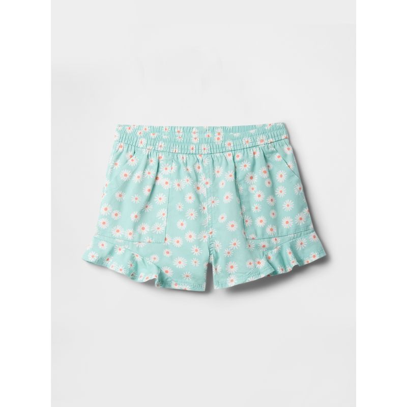 GAP - Short Toddler Niña Twill Ruffle Print Celeste Gap