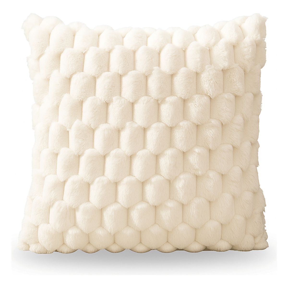 ARMONIA - Funda cojín burbuja blanco 45x45 suave decoración Chile 651