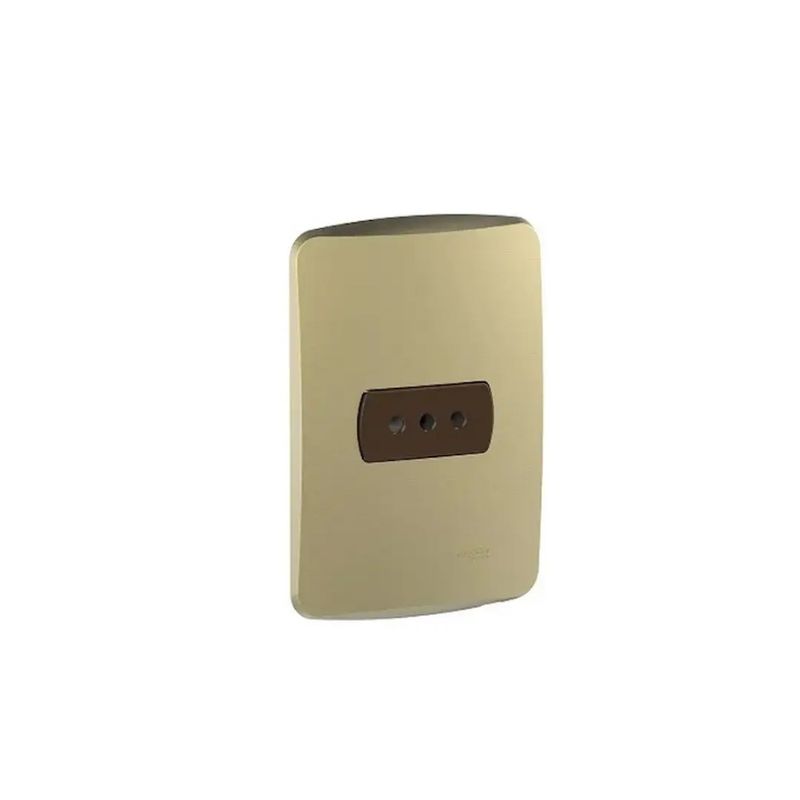 SCHNEIDER - Enchufe Simple 10a 250v Dorado/café Schneider Miluz  S3B60225